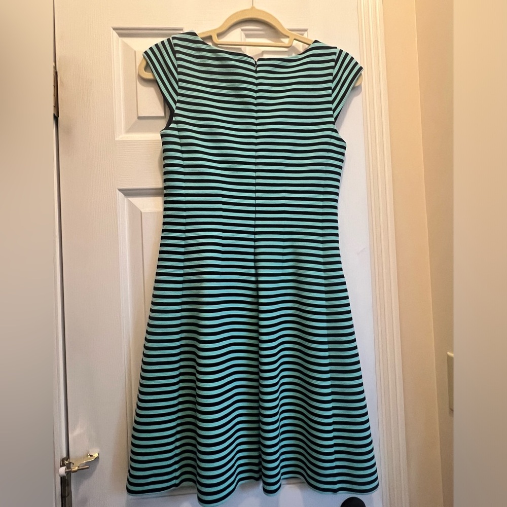 LILLY PULITZER Ladies Teal & Navy Striped 'Brielle' Cap Sleeve Dress - Small